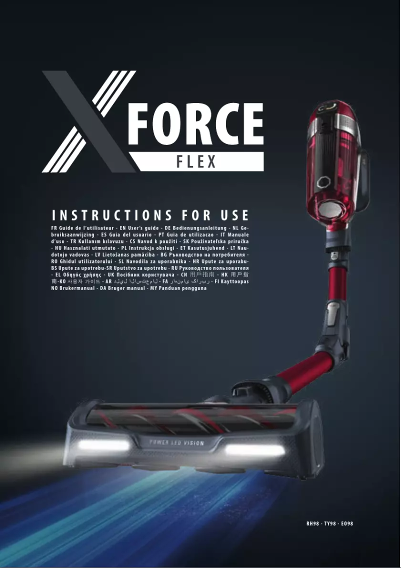 Page n°1 - Manuel utilisateur Rowenta X-Force Flex 11.60 RH9829