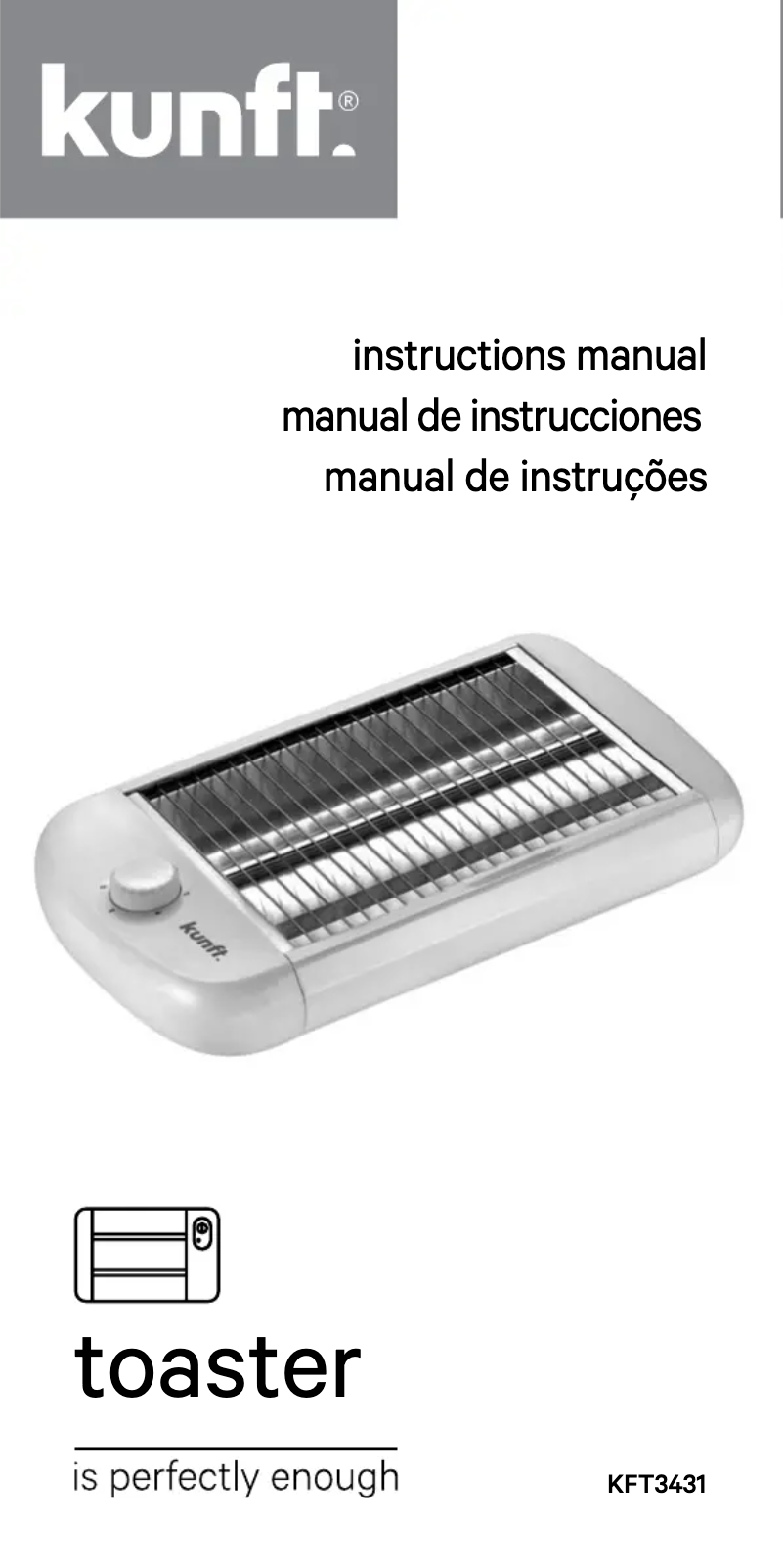 Page n°1 - Manuel utilisateur Kunft KFT3431