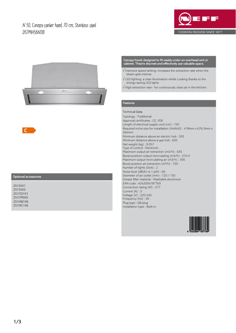 Image de la première page du manuel de l'appareil D57MH56N0B