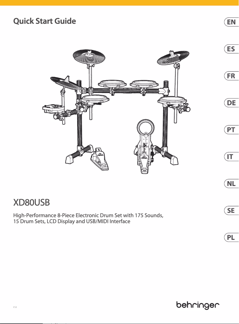 Page n°1 - Guide de démarrage rapide Behringer XD80USB