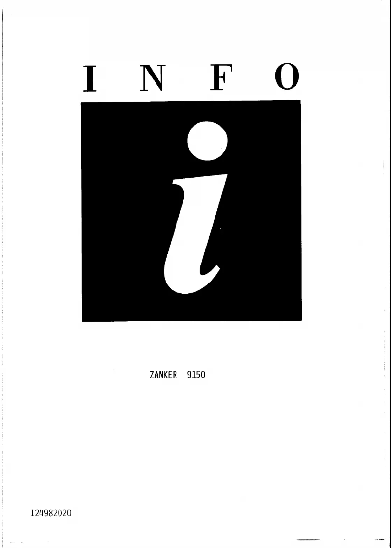 Página 1 del manual Manual de usuario Zanker 9150