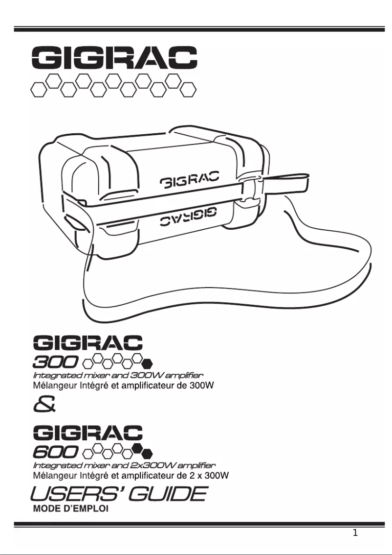 Image de la première page du manuel de l'appareil Gicrac 600