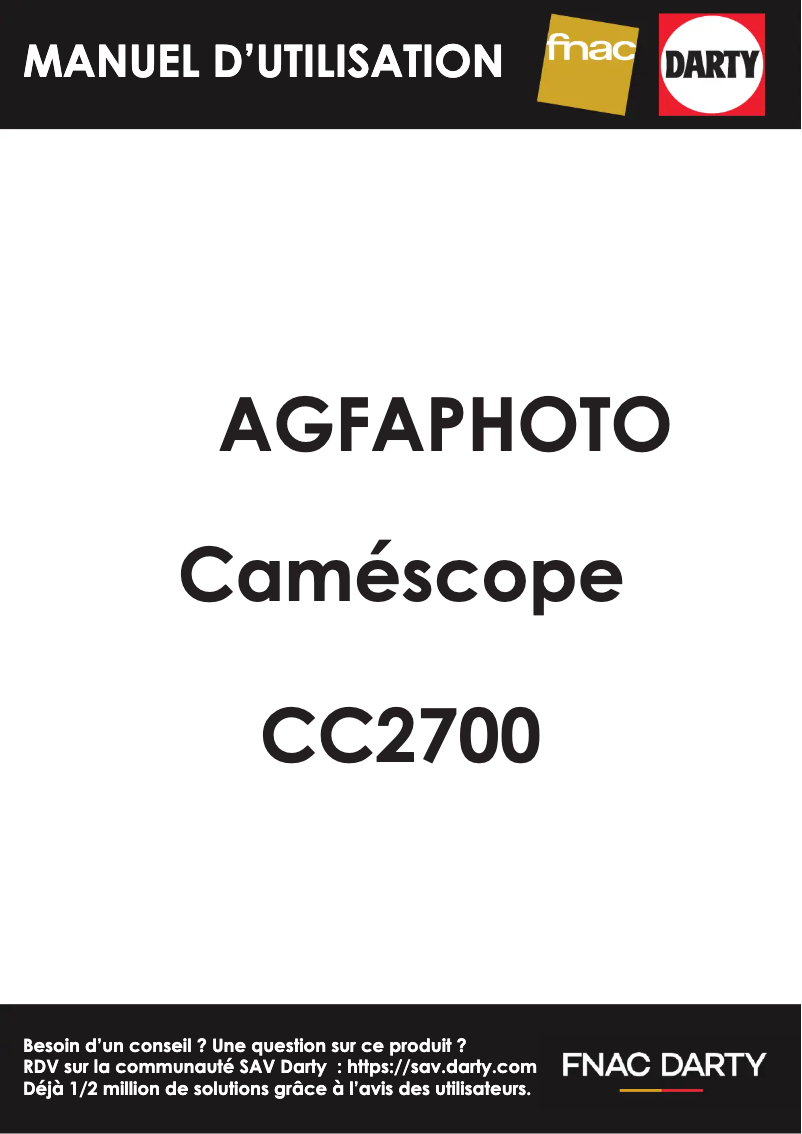 Page n°1 - Manuel utilisateur AgfaPhoto CC2700