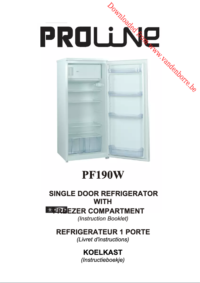 Page n°1 - Manuel utilisateur Proline PF190W