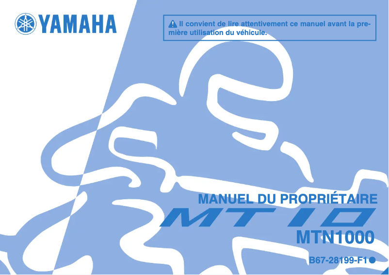 Image de la première page du manuel de l'appareil MT10 (2017)