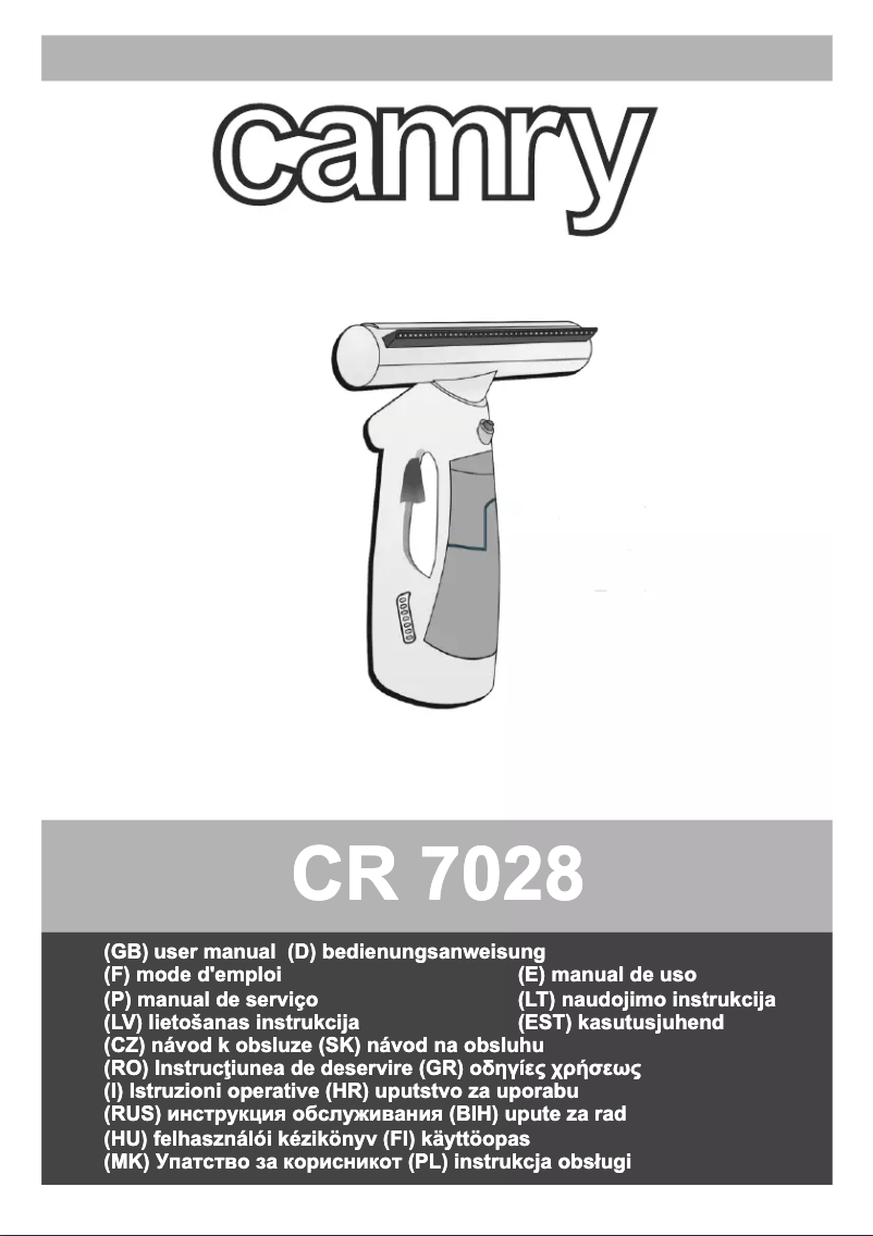 Page n°1 - Manuel utilisateur Camry CR 7028