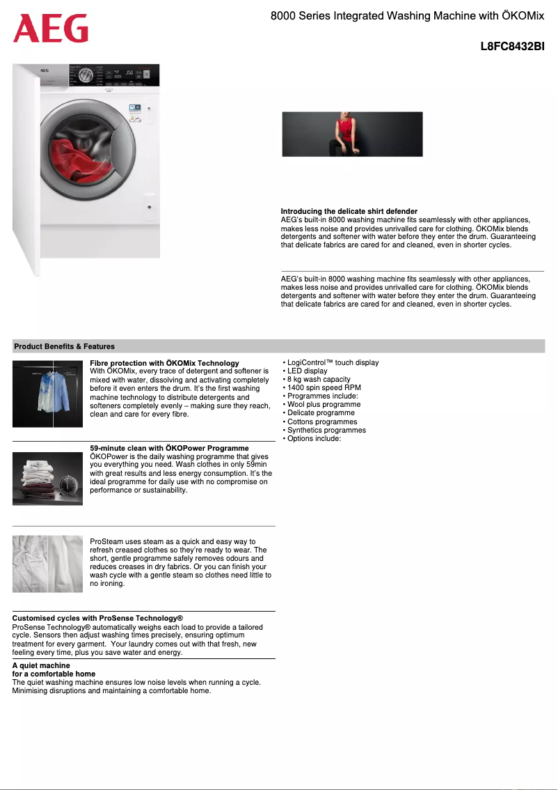 Image de la première page du manuel de l'appareil L8FC8432BI