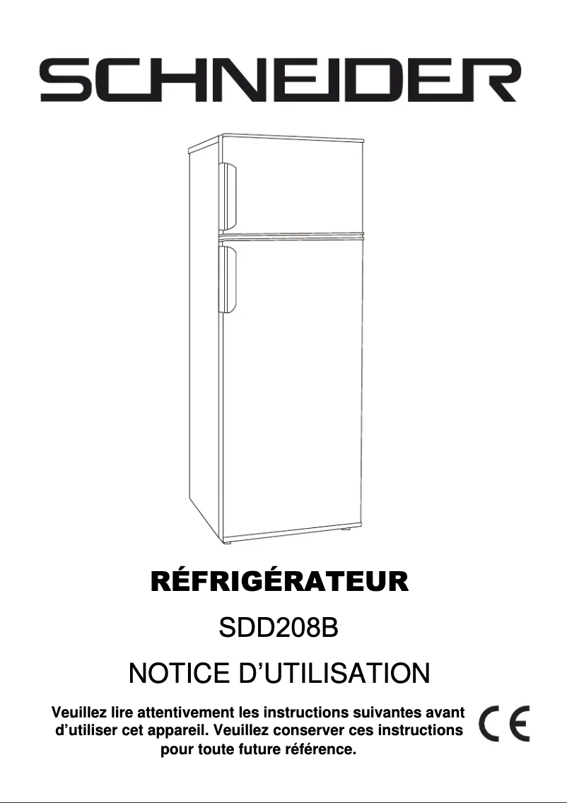 Image de la première page du manuel de l'appareil SDD208B