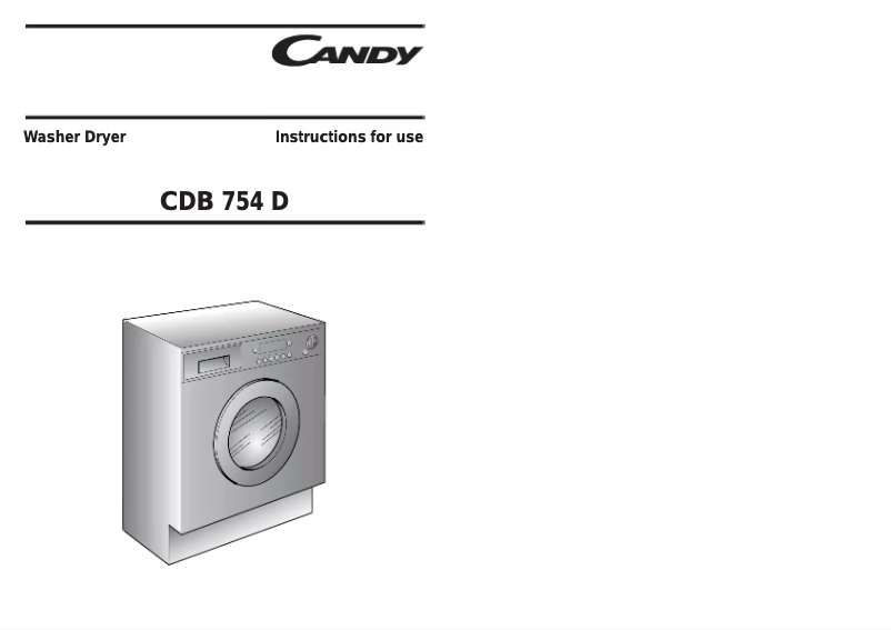 Image de la première page du manuel de l'appareil CDB 754D-80