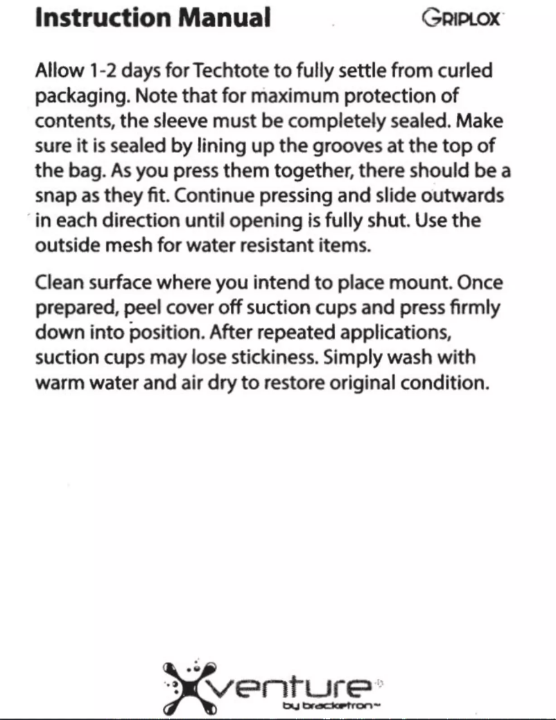 Image de la première page du manuel de l'appareil Griplox XV1-968-2