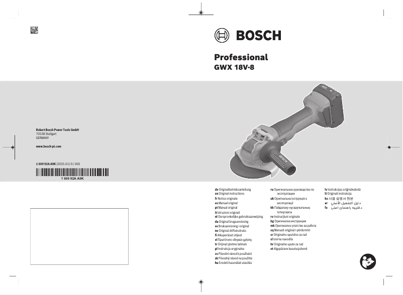 Imagen de la primera página del manual del dispositivo GWX 18V-8 Professional