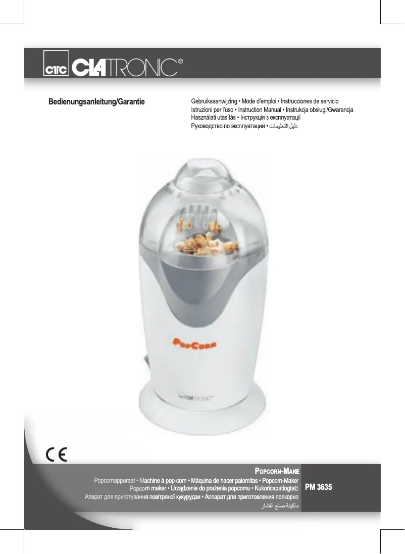 Page 1 de la notice Manuel utilisateur Clatronic PM 3635