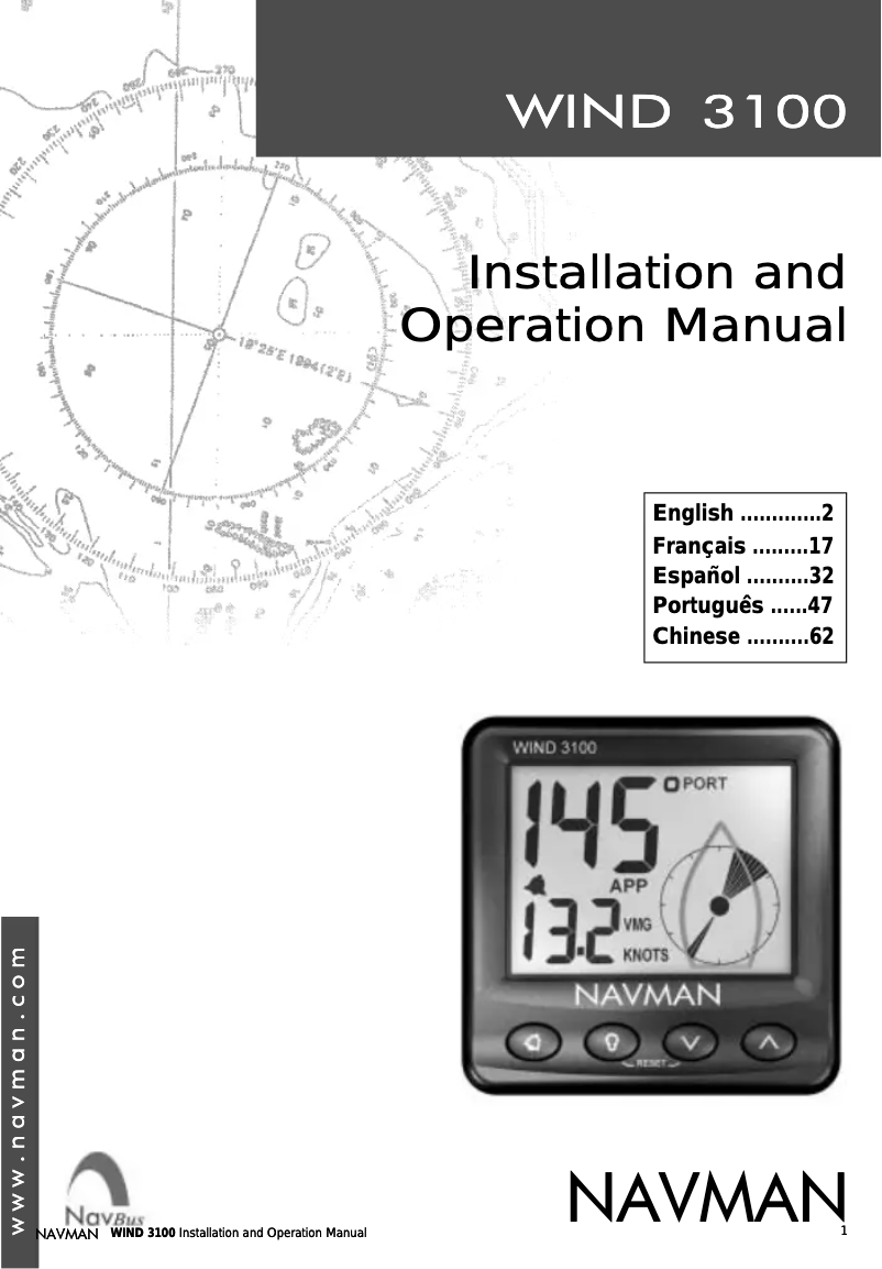 Page n°1 - Manuel utilisateur Navman Wind 3100