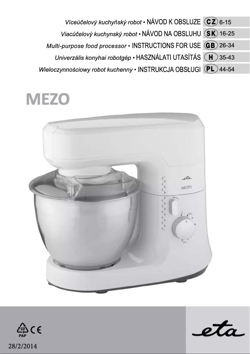 Image de la première page du manuel de l'appareil 003390000