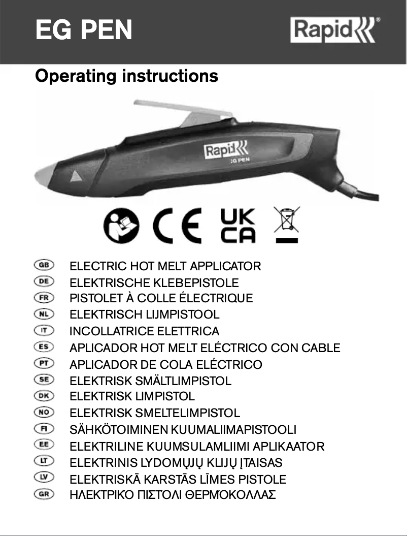Image de la première page du manuel de l'appareil EG Pen