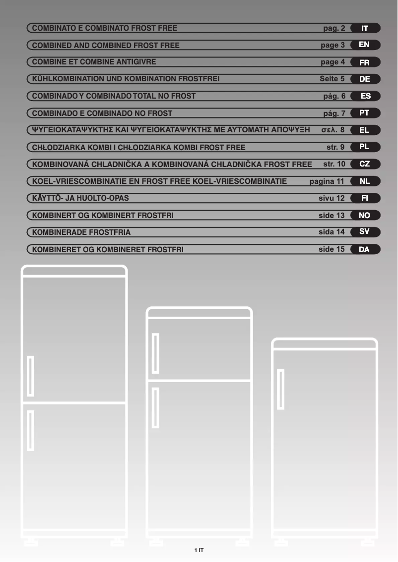 Page n°1 - Manuel utilisateur Candy CCF5163S
