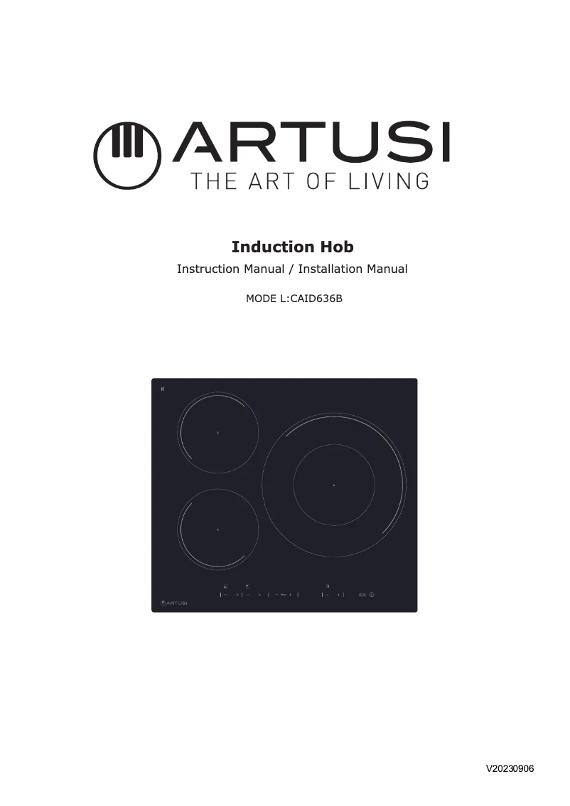 Page 1 de la notice Manuel utilisateur Artusi CAID636B