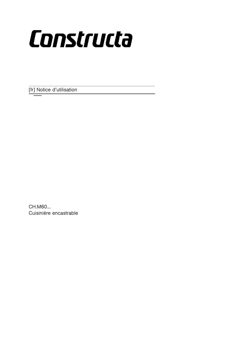 Image de la première page du manuel de l'appareil CH7M60751