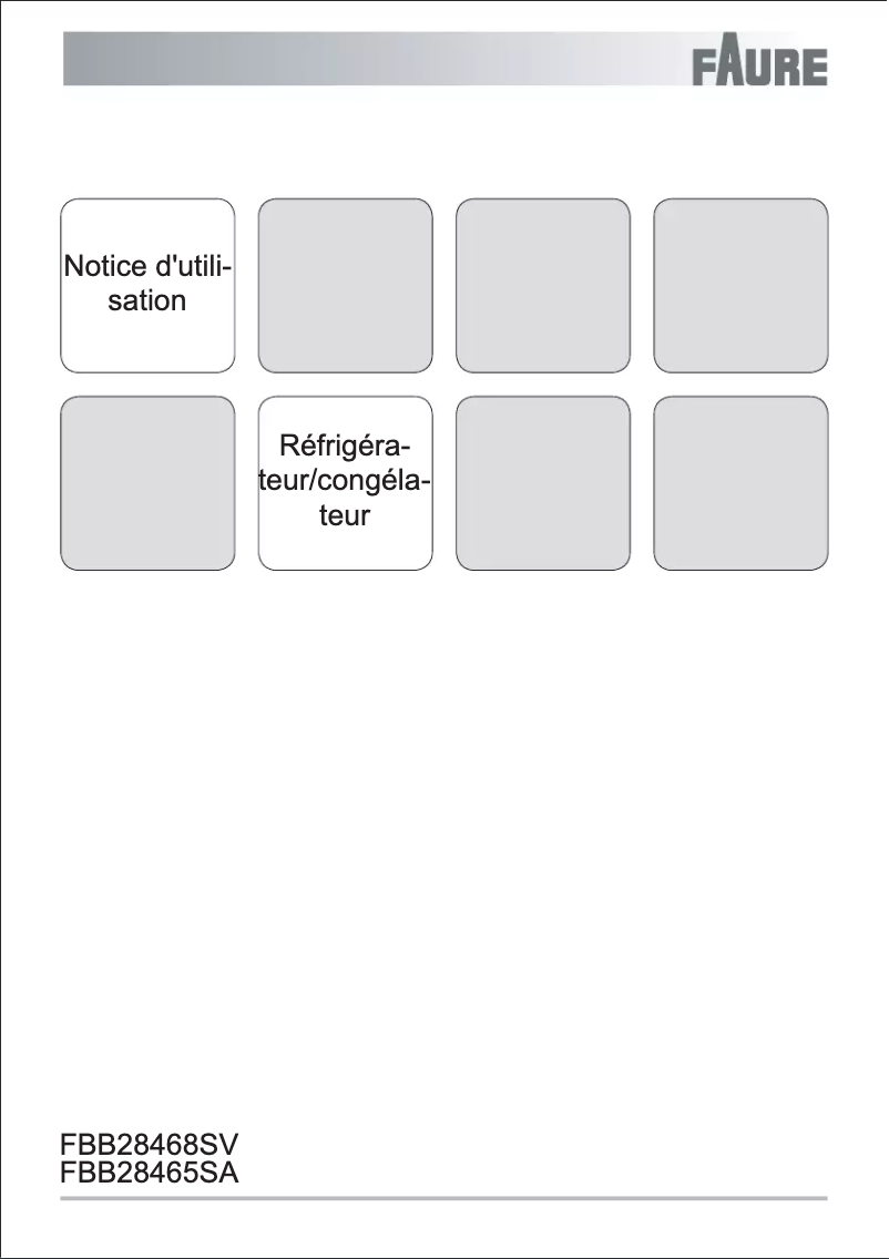 Page n°1 - Manuel utilisateur Faure FBB28468SV