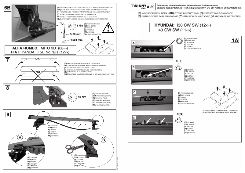 Image de la première page du manuel de l'appareil A 39