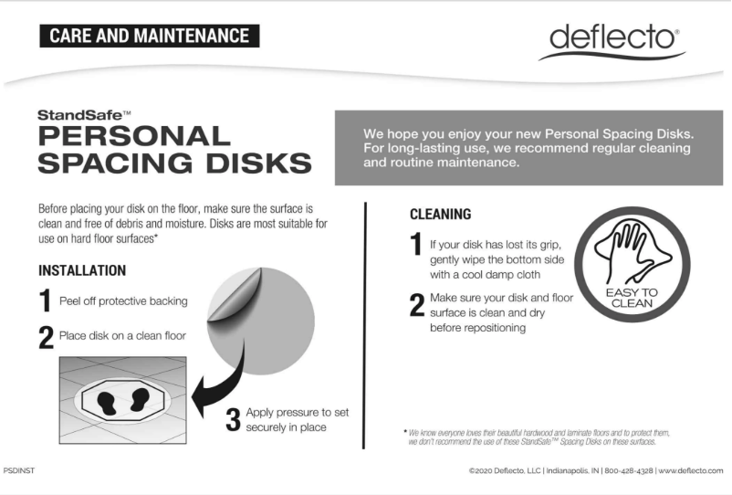 Page 1 de la notice Manuel utilisateur Deflecto StandSafe