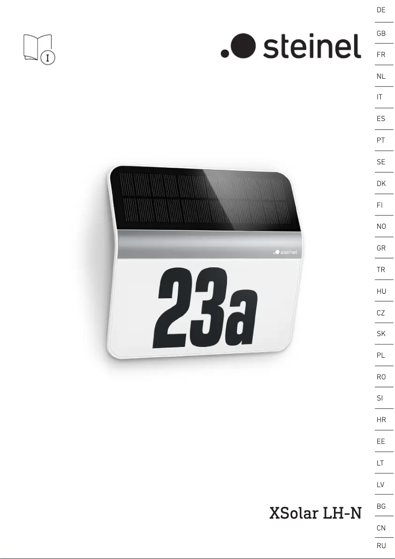 Page 1 de la notice Manuel utilisateur Steinel XSolar LH-N