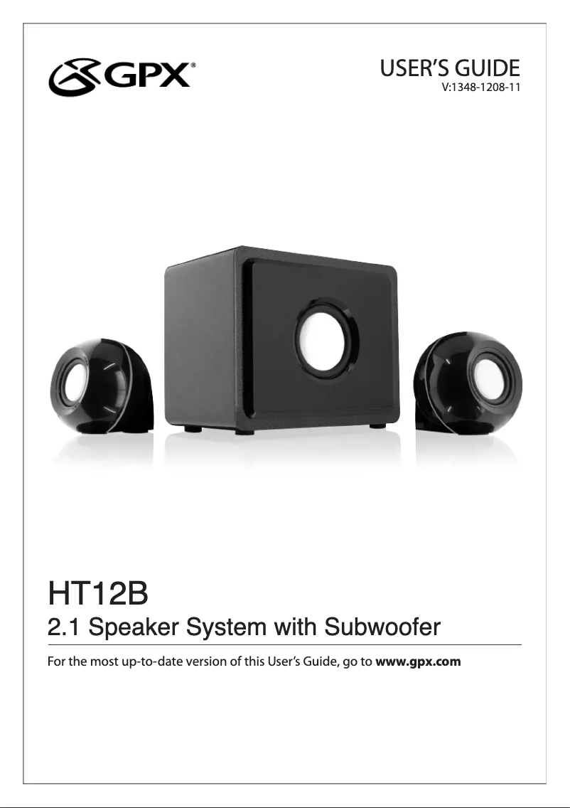 Page 1 de la notice Manuel utilisateur GPX HT12B