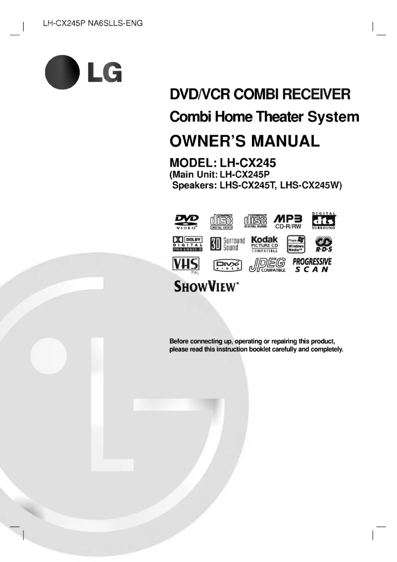 Image de la première page du manuel de l'appareil LH-CX245P