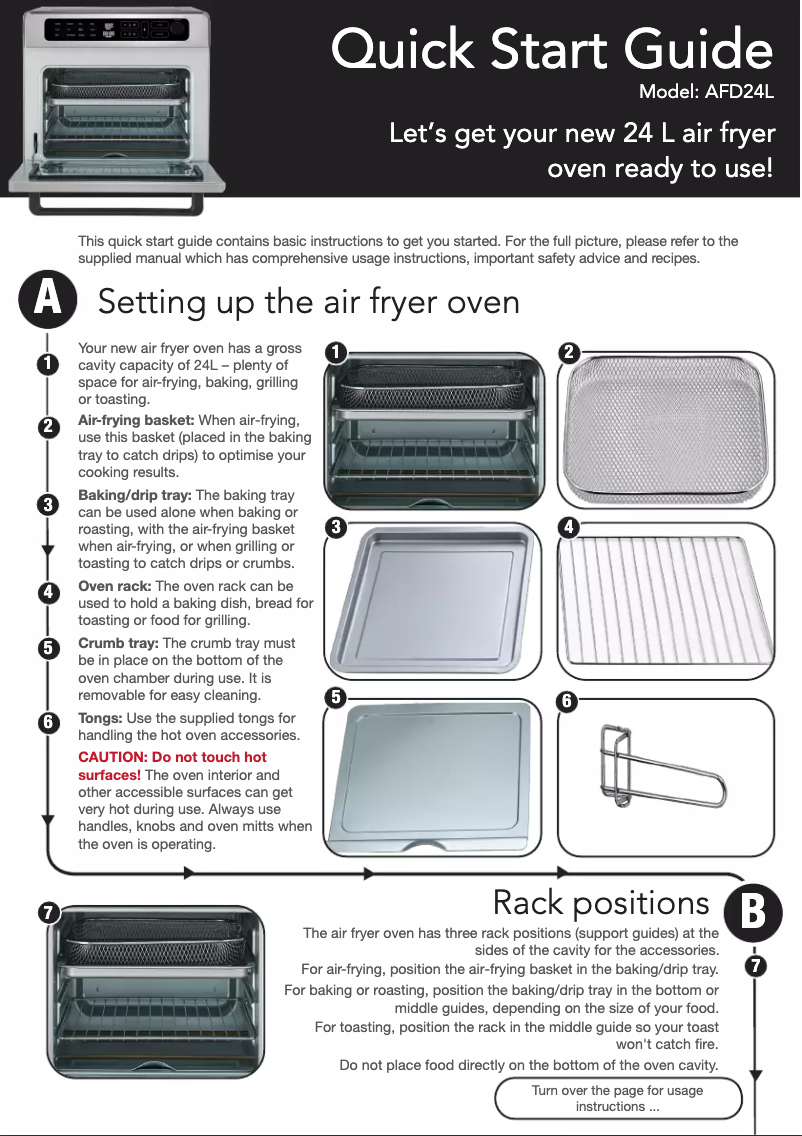 Image de la première page du manuel de l'appareil AFD24L