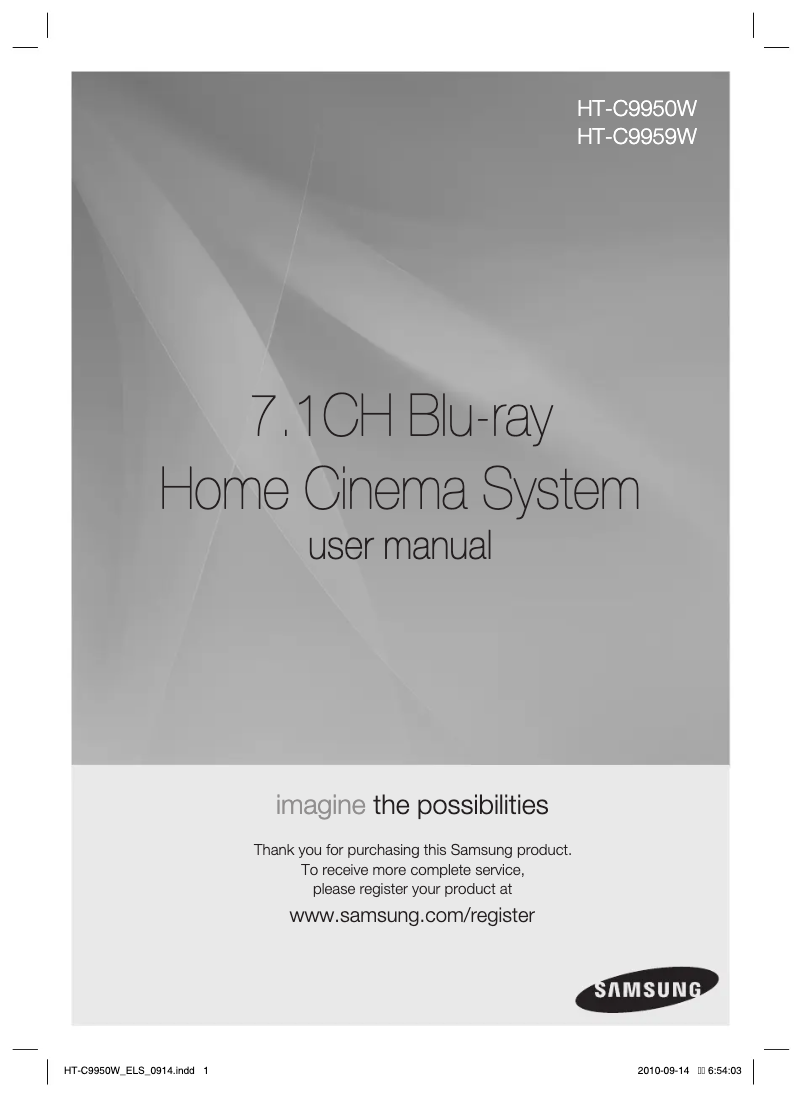 Page n°1 - Manuel utilisateur Samsung HT-C9950W