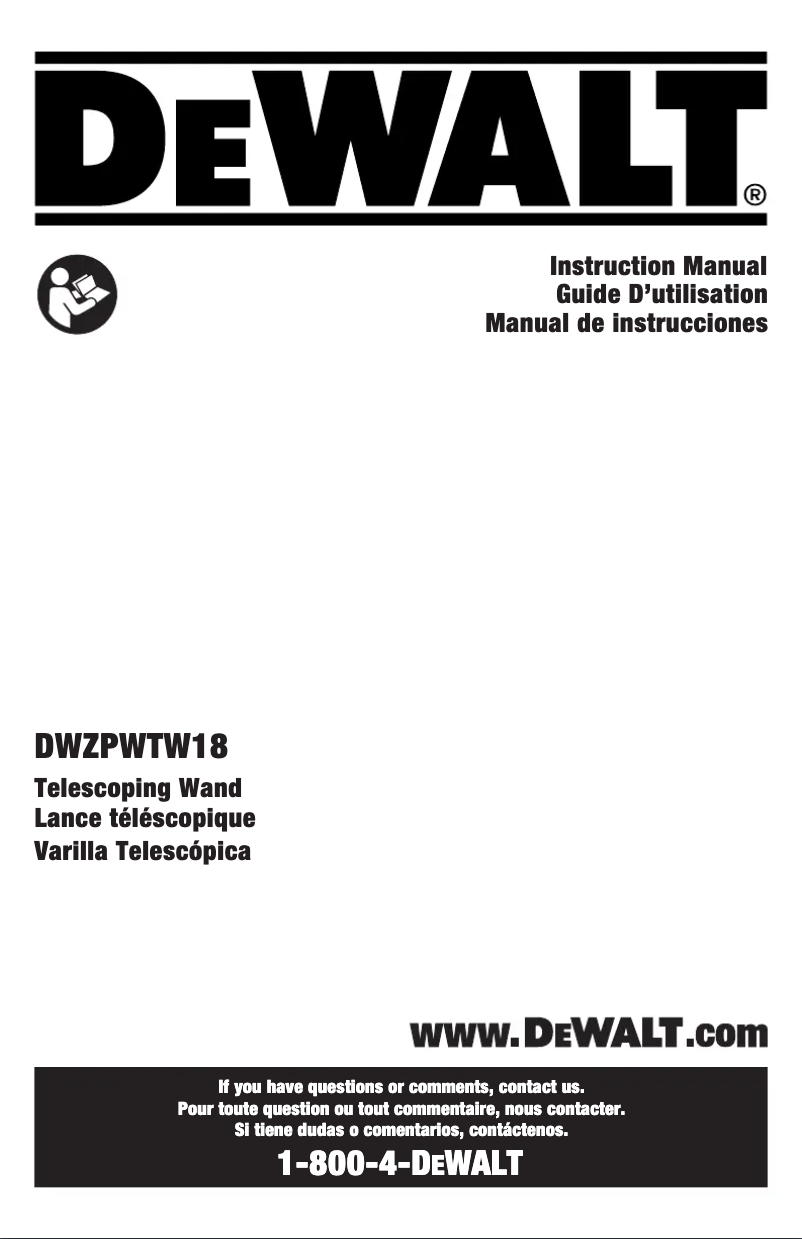 Página 1 del manual Manual de usuario DeWalt DWZPWTW18