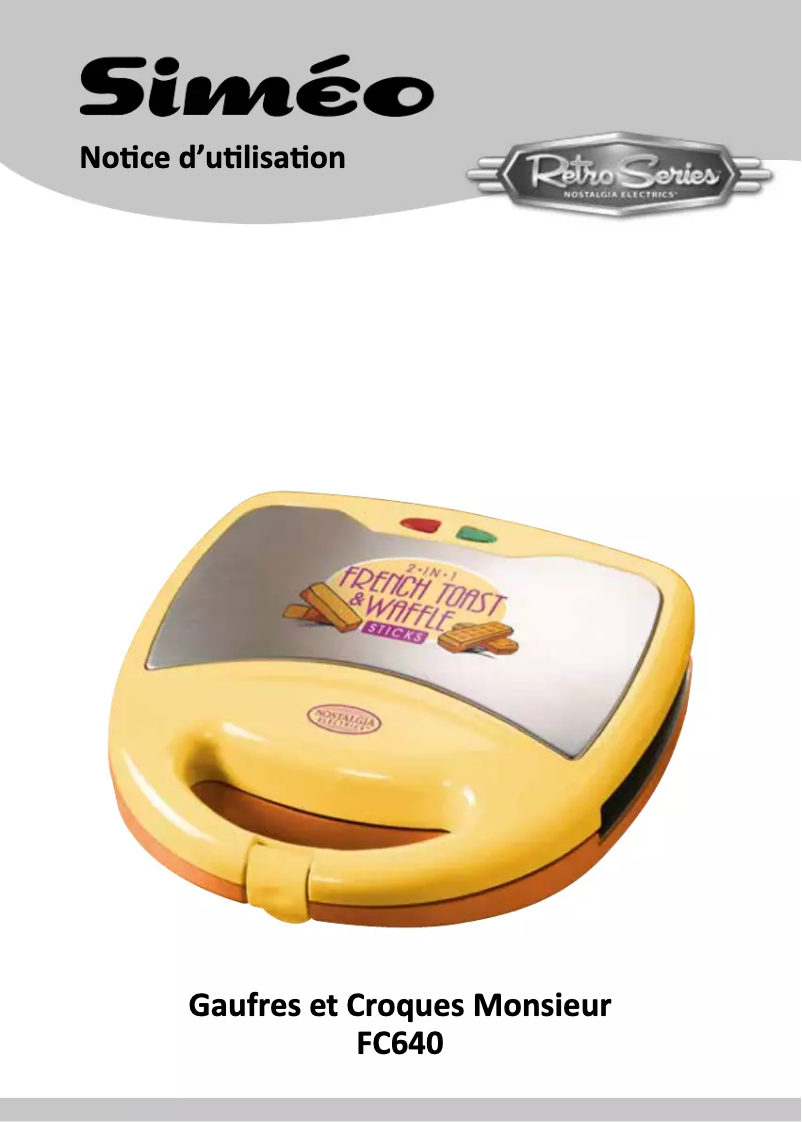 Image de la première page du manuel de l'appareil FC 640