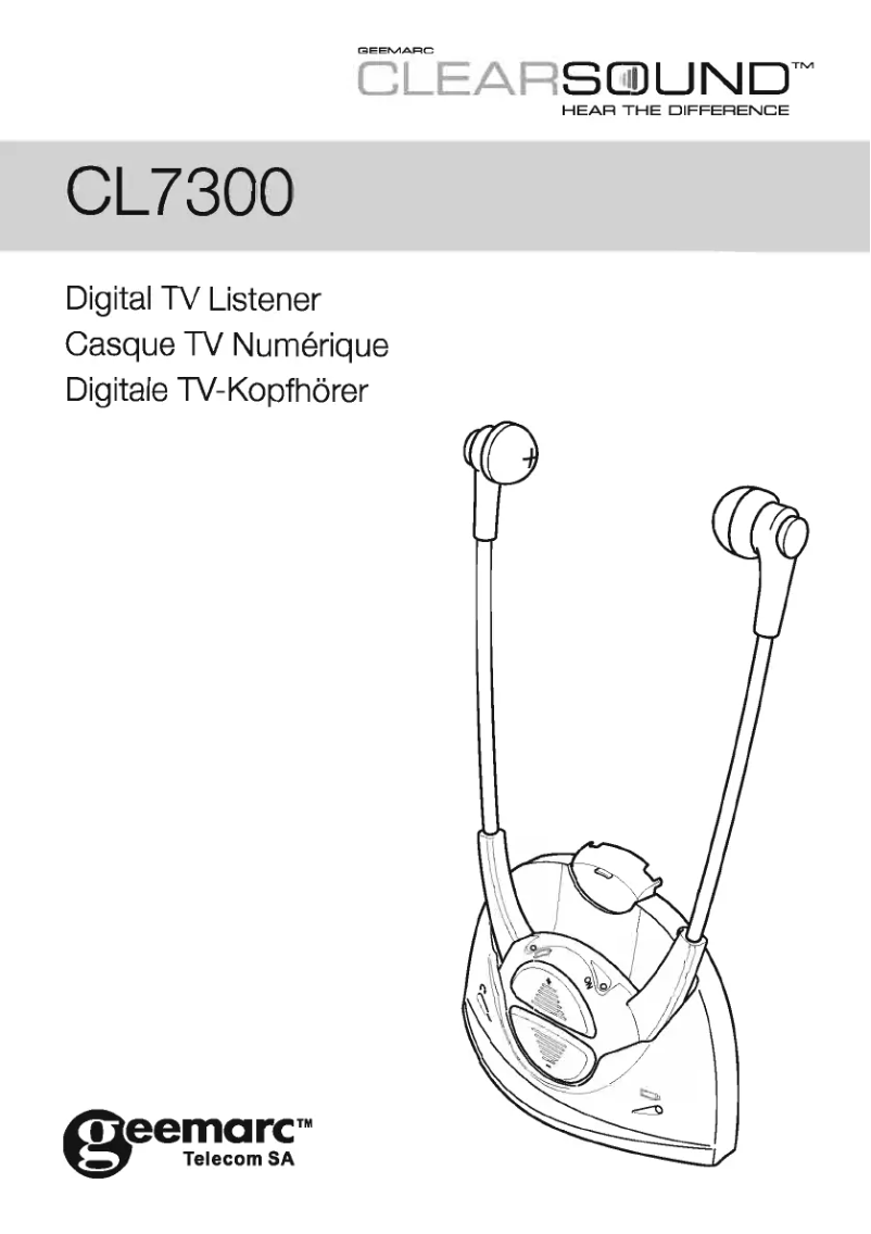 Image de la première page du manuel de l'appareil CL7300