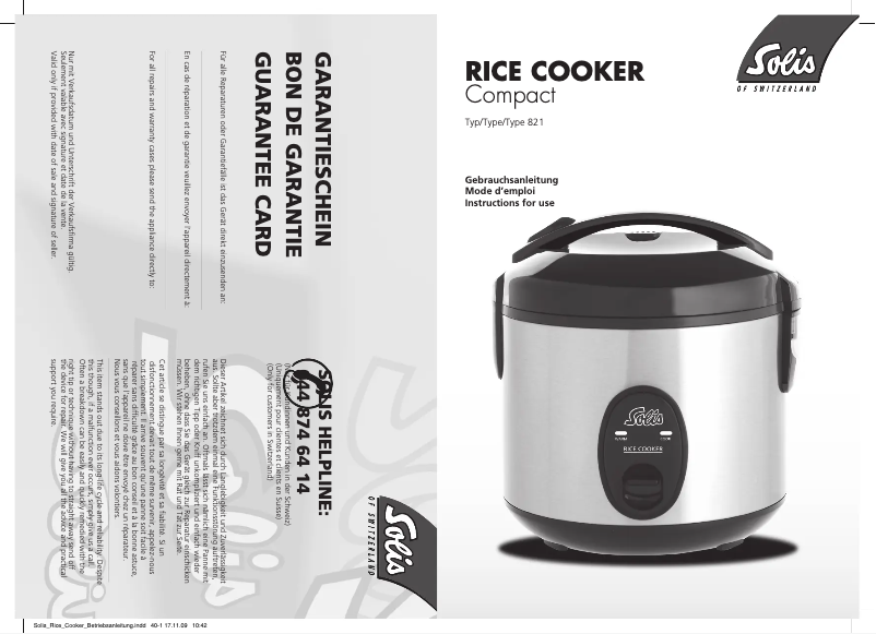 Image de la première page du manuel de l'appareil 978.08