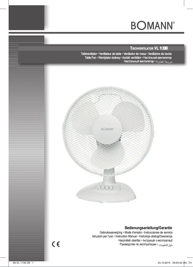 Page 1 de la notice Manuel utilisateur Bomann VL 1138 CB