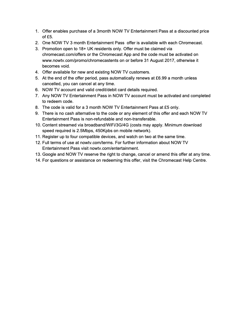 Page 1 of the manual User Manual Google Chromecast Ultra