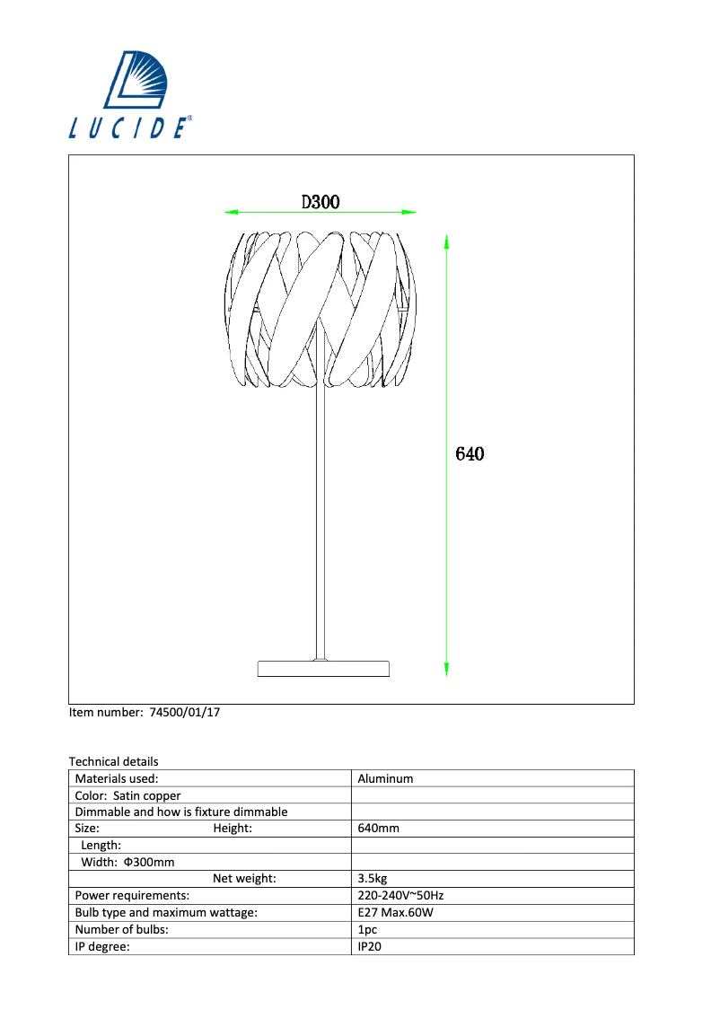 Image de la première page du manuel de l'appareil Vivana 74500/01/17