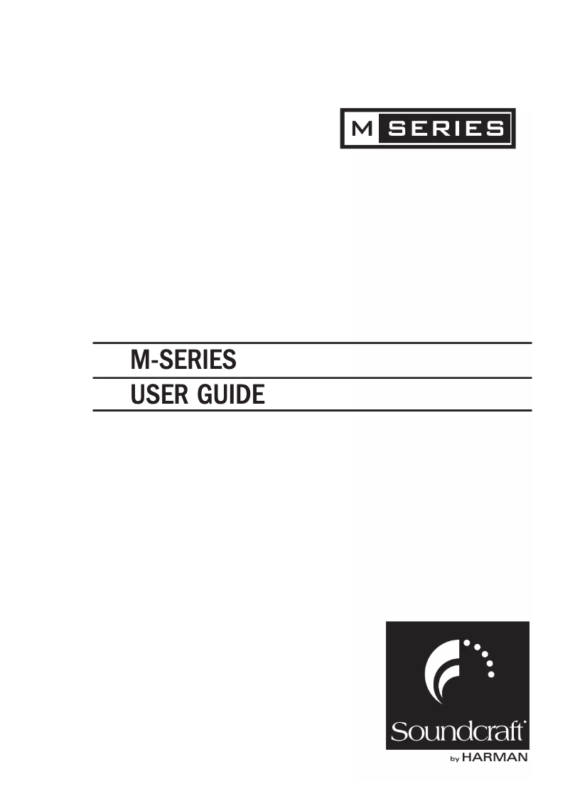 Page n°1 - Manuel utilisateur Soundcraft M4