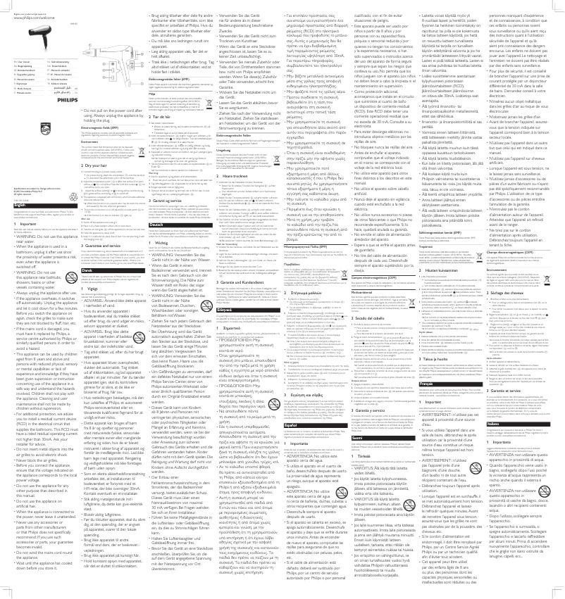 Page n°1 - Manuel utilisateur Philips HP8195