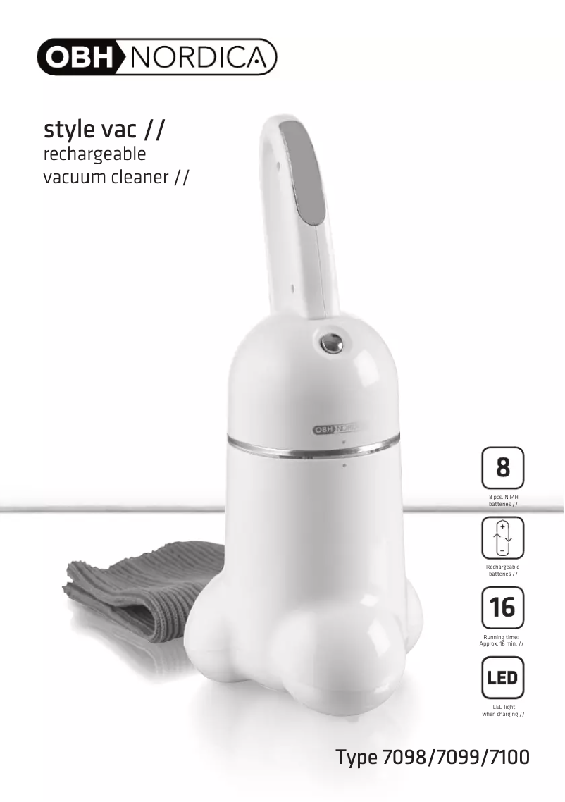 Page 1 de la notice Manuel utilisateur OBH Nordica Style Vac 7099