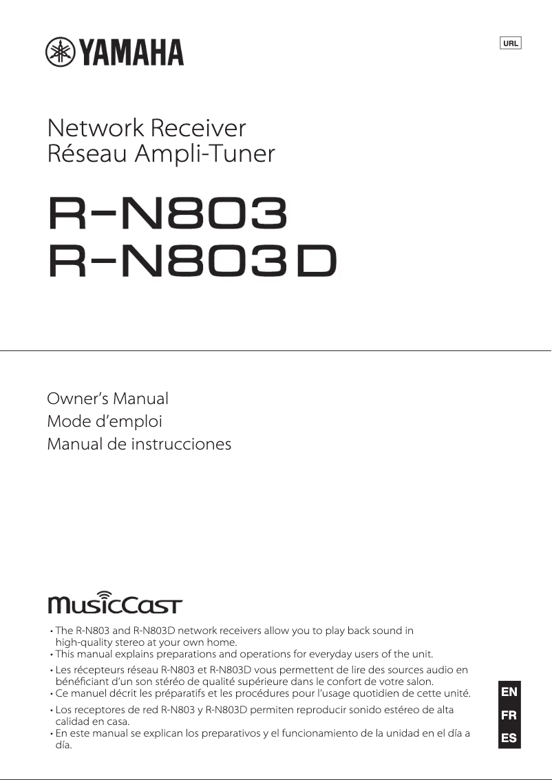 Image de la première page du manuel de l'appareil R-N803