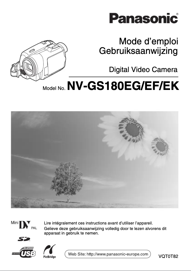 Image de la première page du manuel de l'appareil NV-GS180