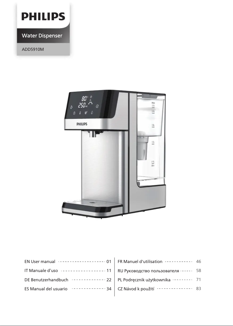 Page n°1 - Manuel utilisateur Philips ADD5910M