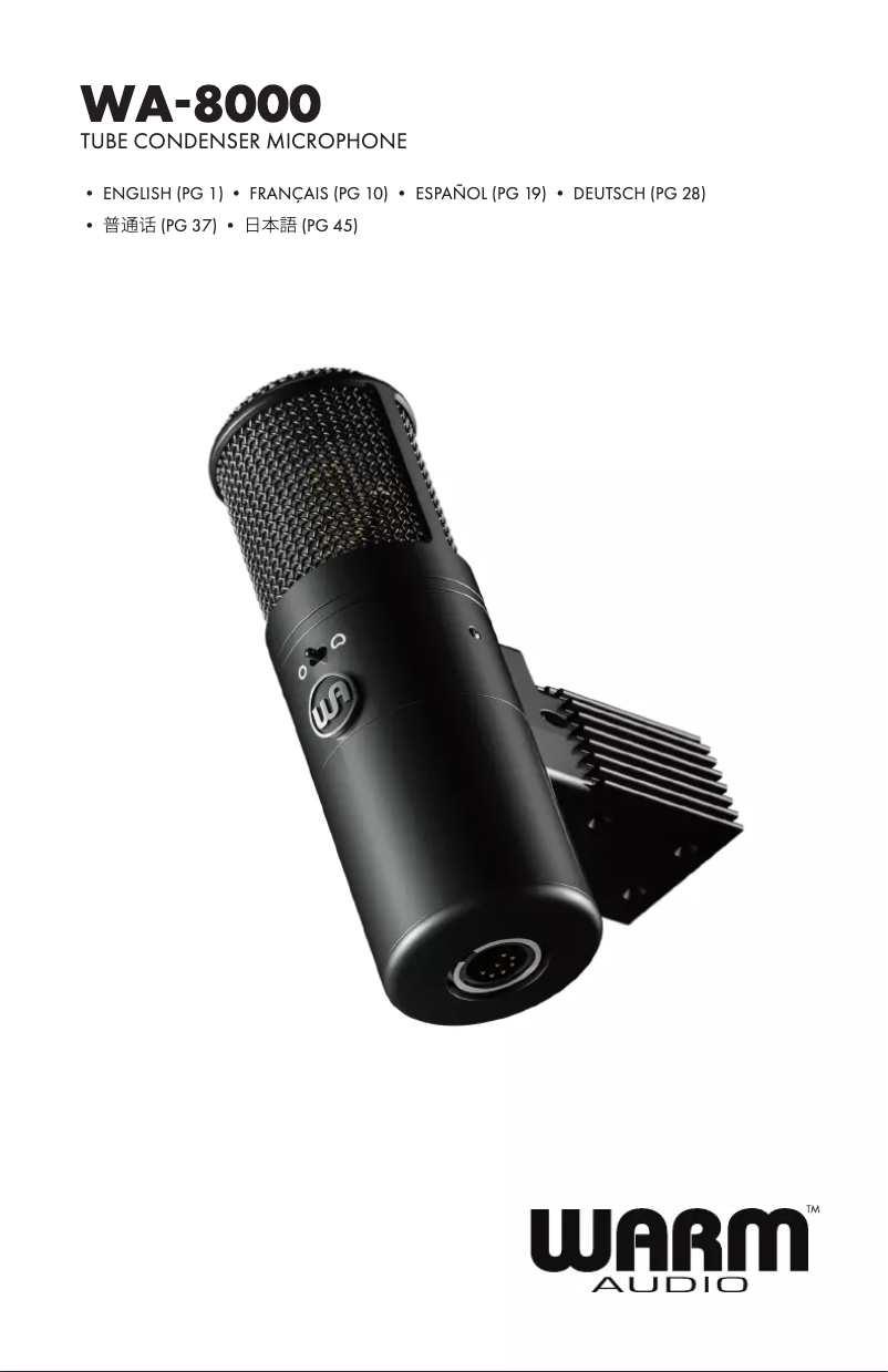 Page n°1 - Manuel utilisateur Warm Audio WA-8000