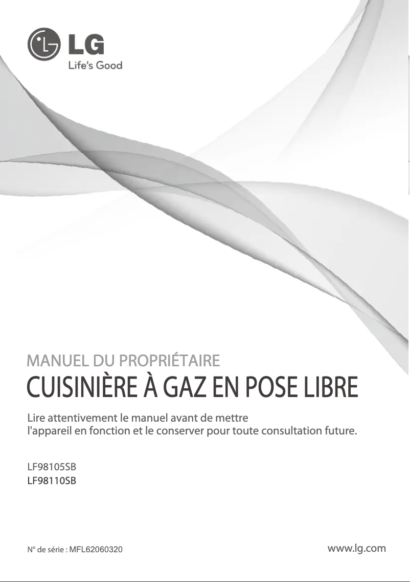 Image de la première page du manuel de l'appareil LF98110SB