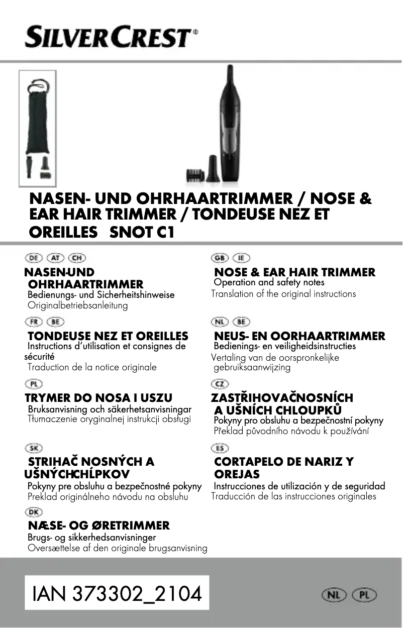 Page n°1 - Manuel utilisateur SilverCrest SNOT 1.5 A1