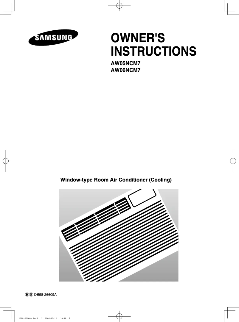 Page 1 de la notice Manuel utilisateur Samsung AW06NCM7