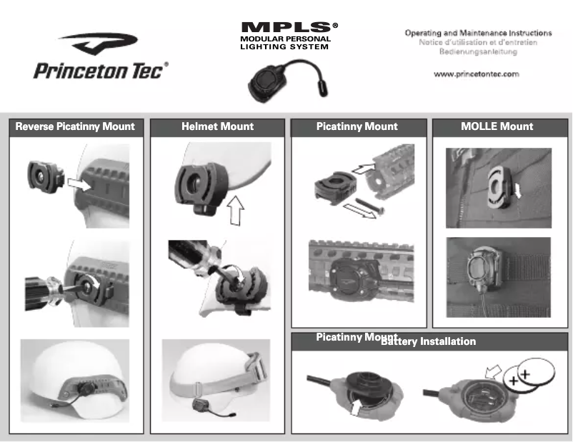 Image de la première page du manuel de l'appareil MPLS-1-SD