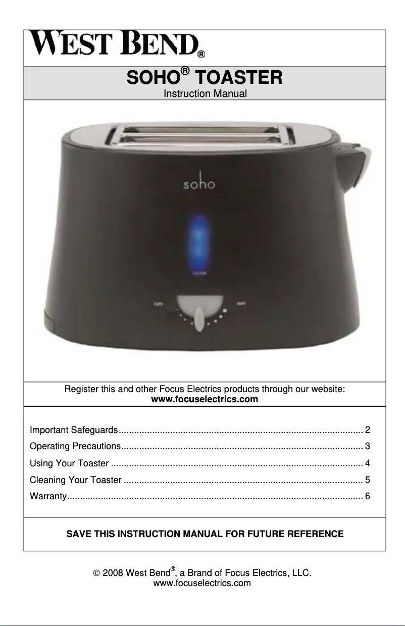 Image de la première page du manuel de l'appareil SHTR100