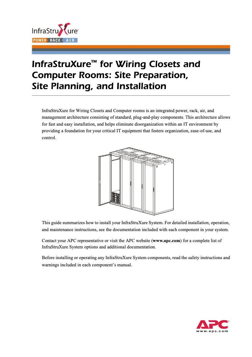 Page 1 de la notice Manuel utilisateur APC ISXT216MD1RI